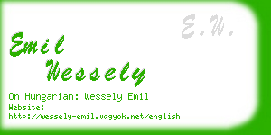 emil wessely business card